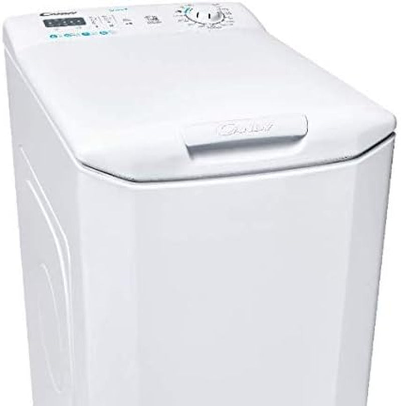 Smart CST 06LE/1-11 Machine À Laver À Charge Par Le Haut, 6 Kg, 1000 Tours, Connectivité NFC, Cycles Rapides, Détecteur Kg, Classe E, 41 X 60 X 86 Cm, Blanc