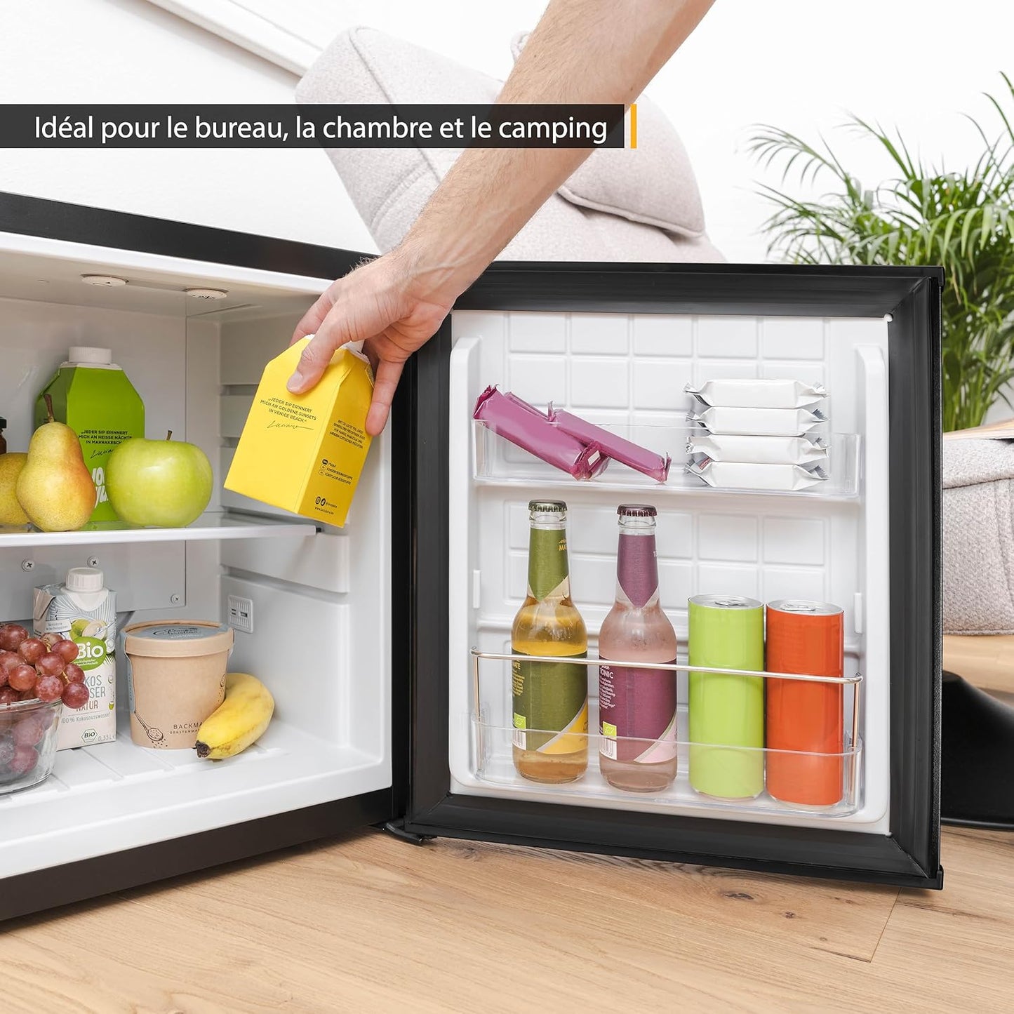 TZS First Austria Mini Frigo De Chambre 30L - Petit Frigo Pratique Et Compact - Idéal Pour Chambre, Bureau - Mini Réfrigérateur Économique En Énergie, Noir