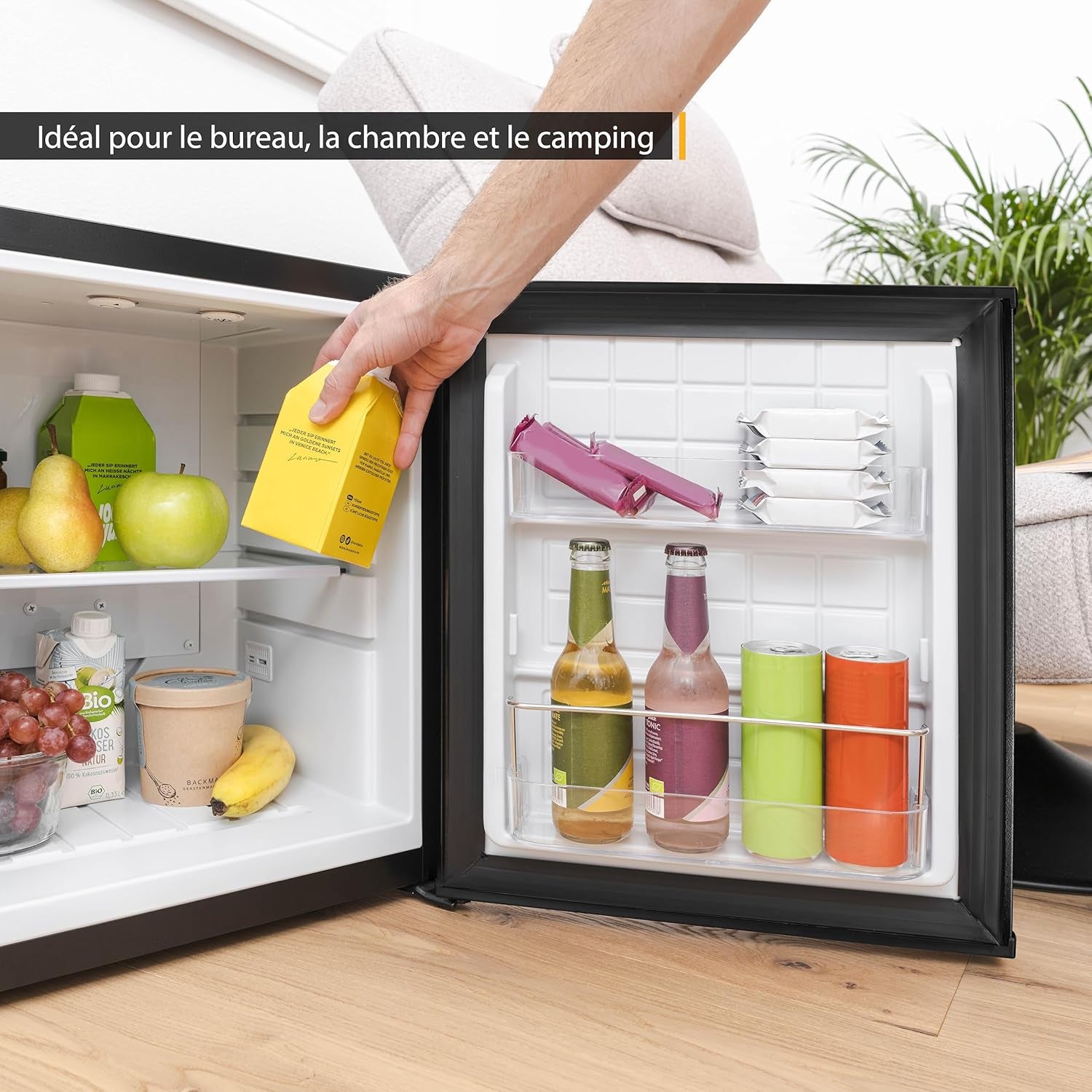 TZS First Austria Mini Frigo De Chambre 30L - Petit Frigo Pratique Et Compact - Idéal Pour Chambre, Bureau - Mini Réfrigérateur Économique En Énergie, Noir