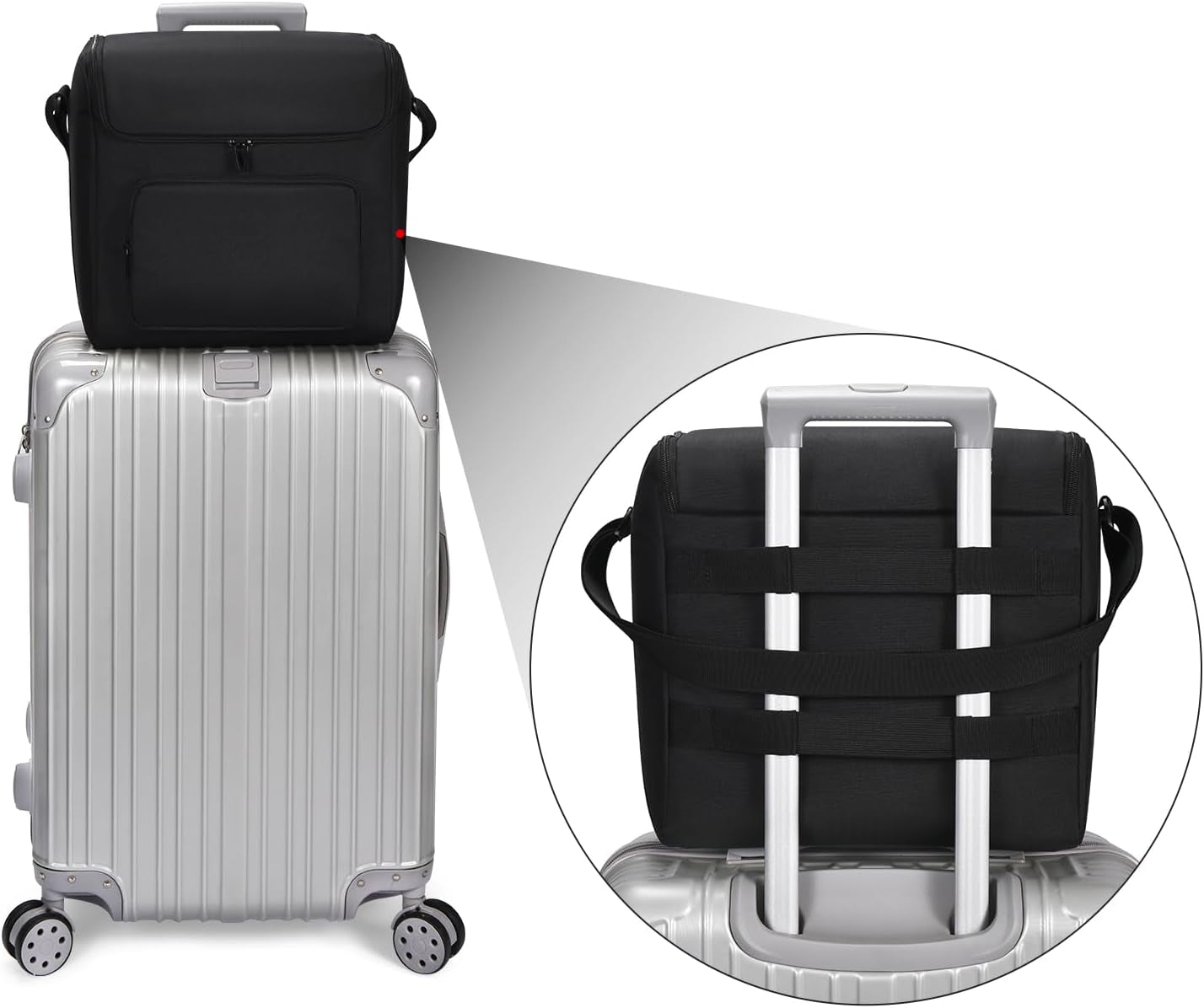 Hzycwgone Sac De Rangement Portable Étui De Transport Housse Pour Mini Frigo Petit Frigo 4L/6 Canettes,Pour Mini Réfrigérateur Voiture,Cosmetique,Chambre,Bureau,Dortoir(Noir)