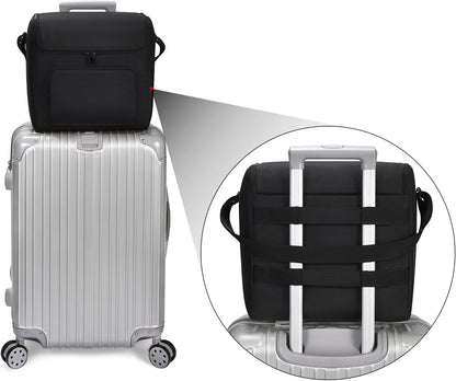 Hzycwgone Sac De Rangement Portable Étui De Transport Housse Pour Mini Frigo Petit Frigo 4L/6 Canettes,Pour Mini Réfrigérateur Voiture,Cosmetique,Chambre,Bureau,Dortoir(Noir)