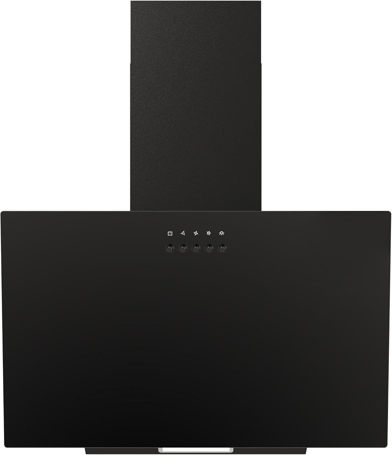 Hotte Aspirante 60Cm - Hotte De Cuisine Inclinée Avec Moteur Sans Balais, 3 Vitesses, Filtres À Charbon Inclus, Évacuation Ou Recyclage, Noir | Extracteur D'Air Mural Pour Cuisine, Recirculation Et Conduit
