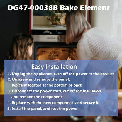 Élément De Cuisson DG47-00038B, Compatible Avec Cuisinière/Four Samsung, Remplace Pièce PD00025540, DG47-00038A, 3015238, AP5623199, EAP4240837, PS4240837