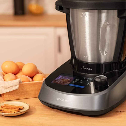 Robot De Cuisine Multifonction Mambo Touch - 1600 W, 37 Fonctions | Écran Tactile TFT 5" Avec Livre De Recettes Intégré, Capacité 3,3 Litres, Application, Balance Et Jarre En Acier Inoxydable