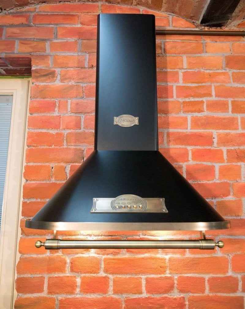 Exclusif Designer Hotte 60 Cm De /Hotte Murale Série Modèle Empire/Nouveauté Du Fabricant Luxe /Hotte Cheminée Noir - Empire/Poignée - Bronze/Hotte /910 M³/H