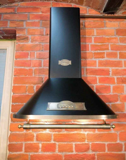 Exclusif Designer Hotte 60 Cm De /Hotte Murale Série Modèle Empire/Nouveauté Du Fabricant Luxe /Hotte Cheminée Noir - Empire/Poignée - Bronze/Hotte /910 M³/H