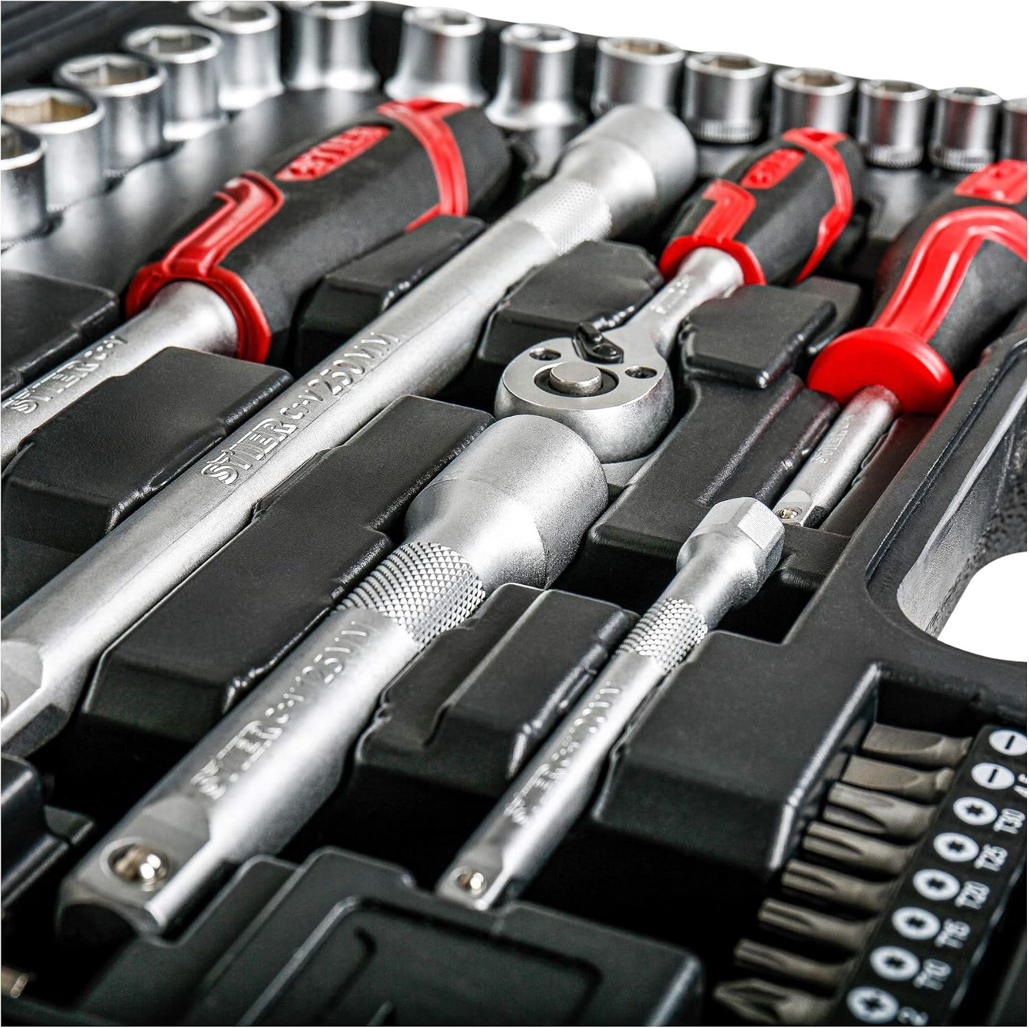 Jeu De 54 Clés À Douilles 1/4'' + 1/2'', Douilles Hexagonales De 5-27Mm, Phillips, Torx, Jeu De Douilles