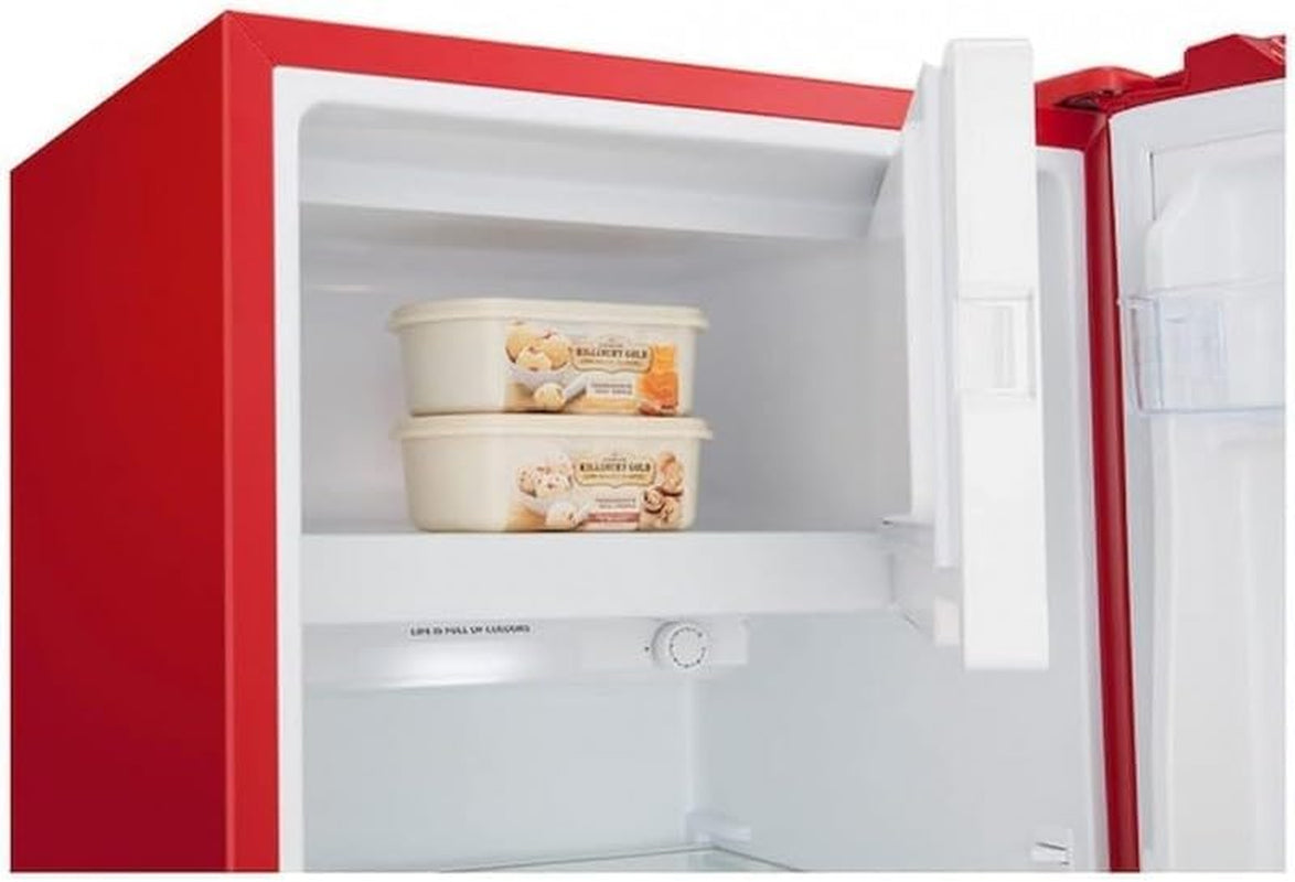Hisense Réfrigérateur Monoporte RR220D4ERE Capacité 165 L Hauteur 128 Cm Couleur Rouge Classe Énergétique E