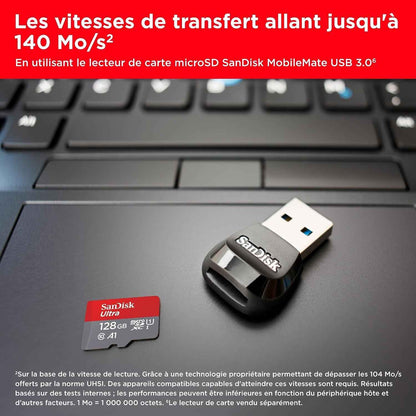 128 Go Extreme Carte SDHC+ Rescuepro Deluxe, Jusqu'À 140 Mo/S, UHS-I, Classe 10, U3 - Twin Pack | Lot De 2 UHS-I, Full HD, C10, U1, A1, Idéal Pour Les Smartphones Android, Tablettes Et Appareils Photo MIL
