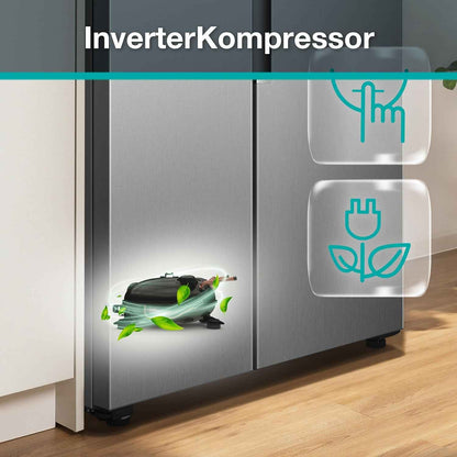 NRS917E41BX Réfrigérateur-Congélateur Autonome 544L 39 Db Classe D'Efficacité Énergétique : E/Nofrost Plus/Ecomodus/Multiflow 360°/Crispzone/Fastfreeze/(L X H X P) : 91,1 X 178,6 X 61,5 Cm