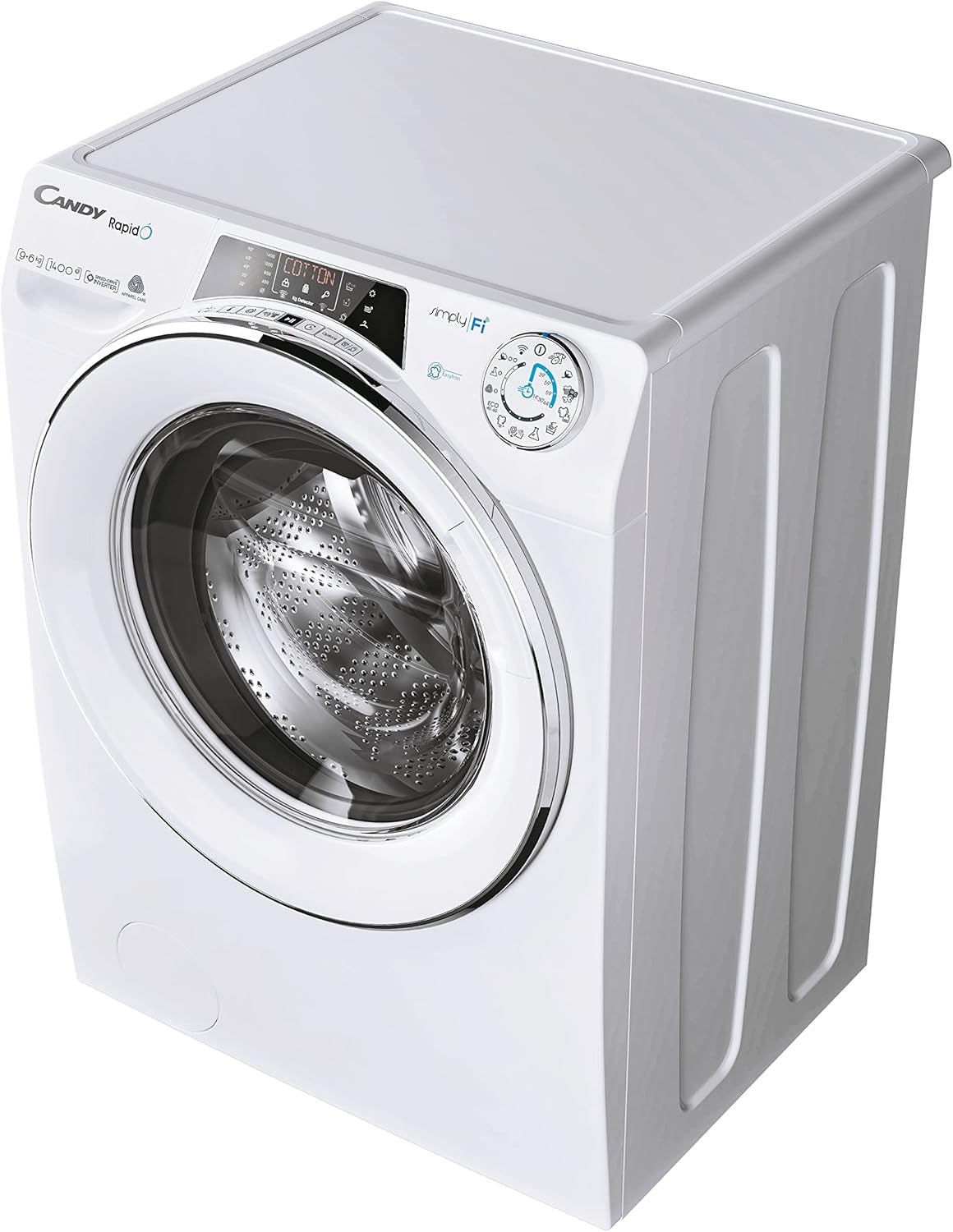 Rapidò ROW4964DWMCE/1-S Lave-Linge 9+6 Kg, 1400 Tours, Wi-Fi + BLE, Télécommande À Distance, Départ Retardé, Classe A, 60 X 58 X 85 Cm, Blanc