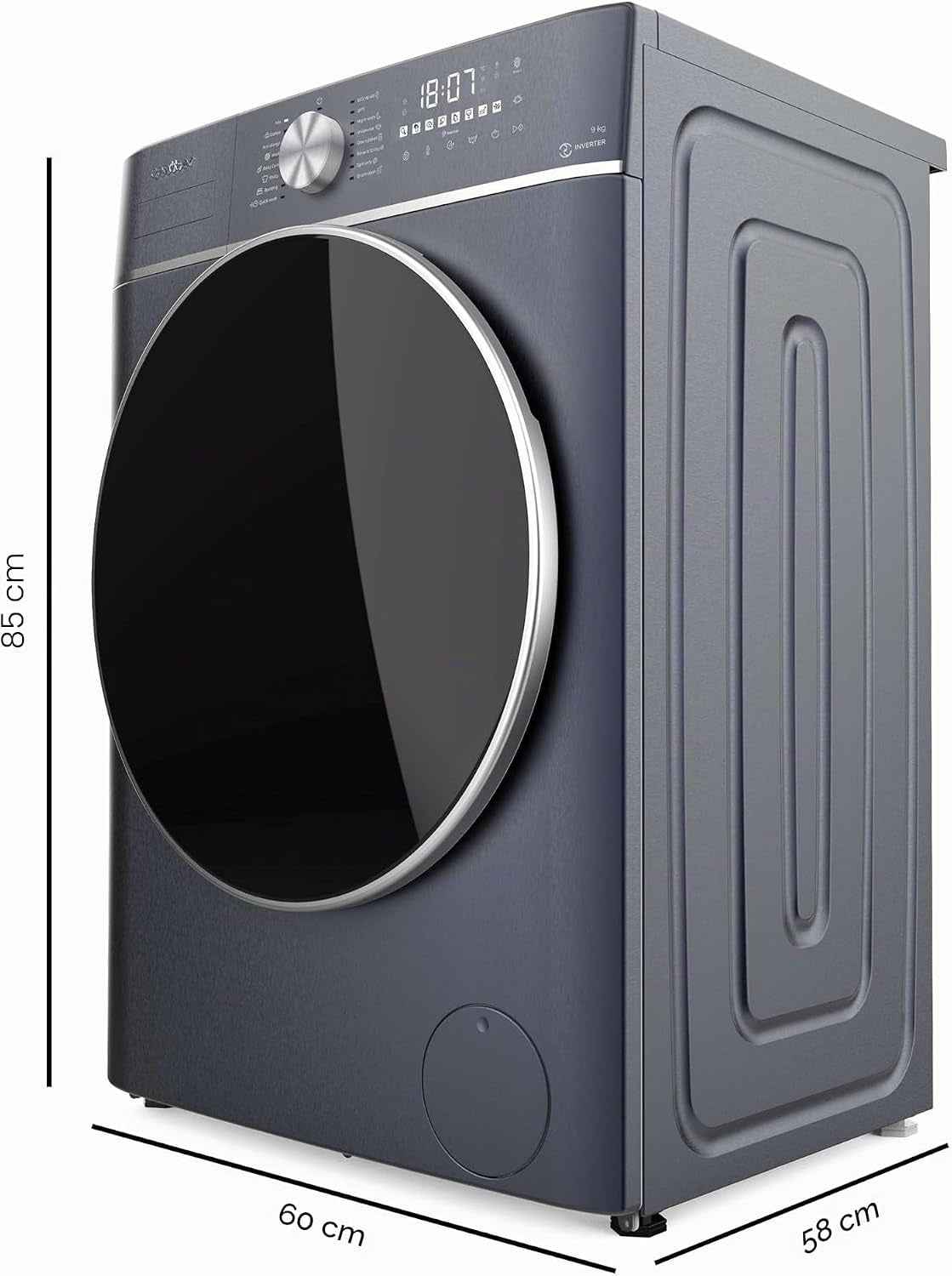 Lave Linge Frontal Bolero Dresscode 7150 Inverter A, Machine À Laver 7 Kg, 1400 Tr,Min, 12 Programmes, Classe A, Inverter Plus, Steam Max, Drum Clean, Départ Différé, Sécurité Enfant