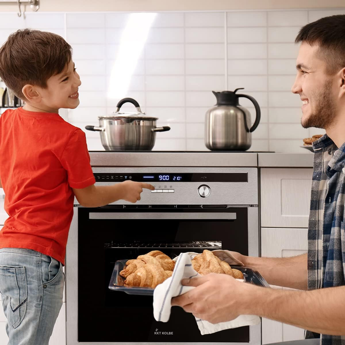 Four Encastrable 60 Cm / 70L / 3Kw / Rôtisserie/Capteur De Température Du C?Ur/Gril/Air Chaud/Tiroirs Télescopiques / EB8013ED