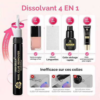 Colle Forte Pour Faux Ongles 15 Ml, 2 PCS Colle Ongle À Séchage Rapide, Sans Lampe UV, Kit Adhésif Pour Extension Acrylique Et DIY