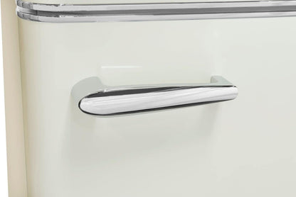 Exquisit RKGC270-45-H-160E Réfrigérateur Rétro Blanc Magnolia | Meuble Sur Pied | Volume 206 L | Blanc Magnolia