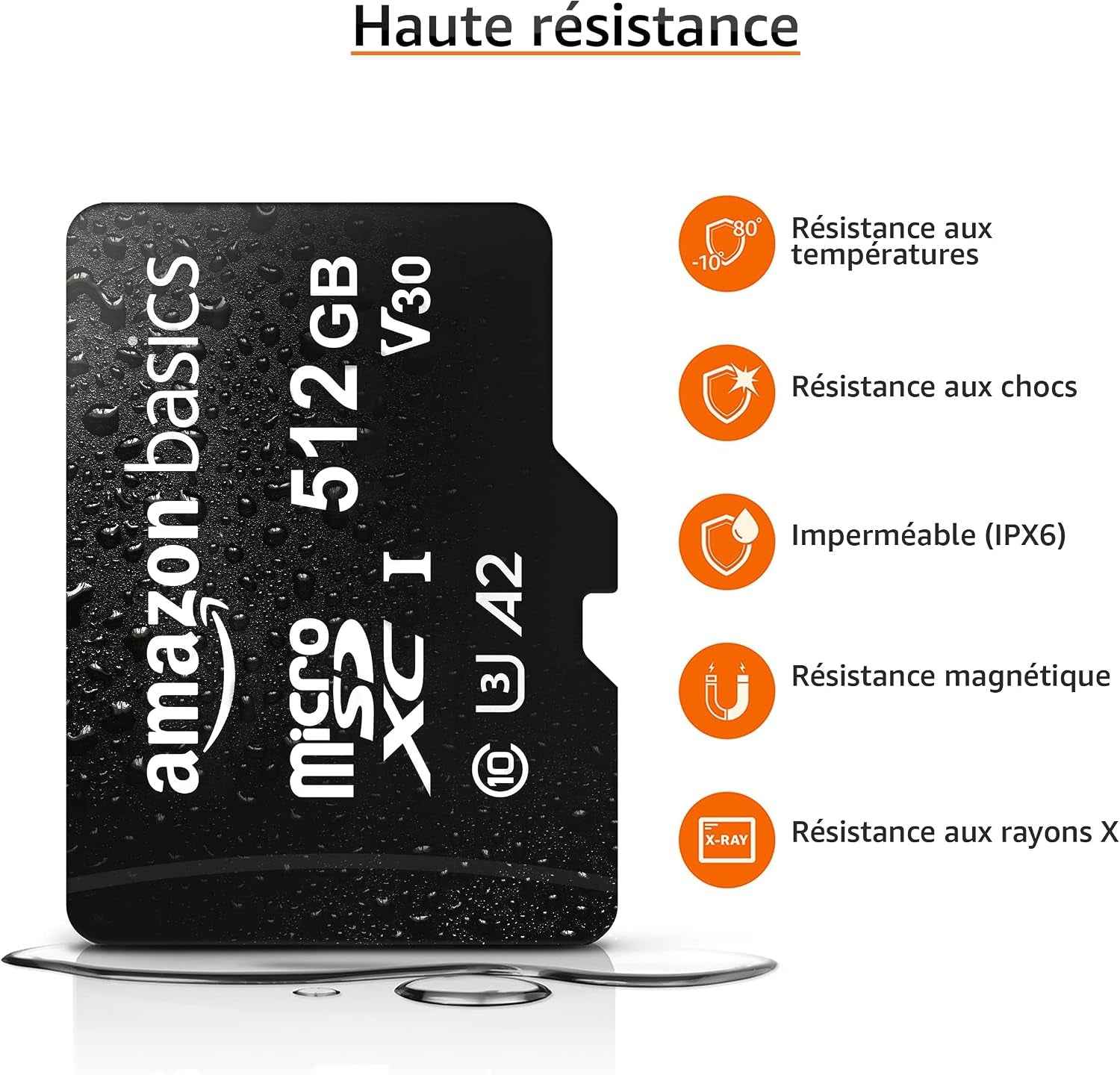 Carte Mémoire Microsdxc Avec Adaptateur Grande Taille, A2, U3, Vitesse De Lecture Jusqu’À 100Mbit/S, 512Go, Noir