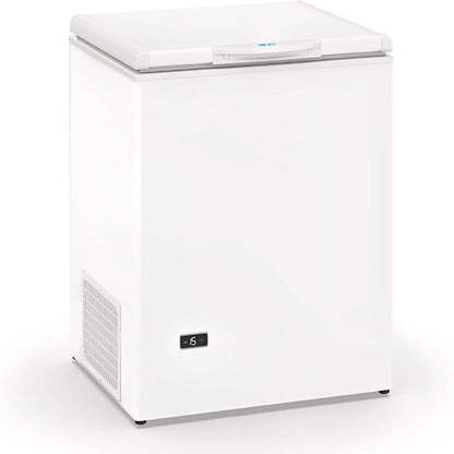 MBH - Congélateur Coffre Industriel 88 L Avec Couvercle Abattant, Thermostat Réglable, Serrure Et Isolation Efficace Pour Cuisine, Bar Et Restauration (600X530X835 Mm)