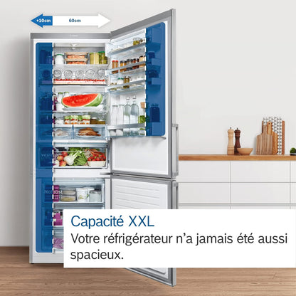 KGN86AIDR- Série 6, Réfrigérateur Combiné Pose-Libre, 186 X 86 Cm, Inox anti Trace De Doigts