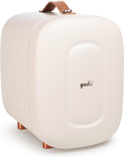 Qubi Mini Réfrigérateur Professionnel Pour Soins De La Peau, Cosmétiques, Maquillage, 5 Litres (Blanc Crème, 5 L)