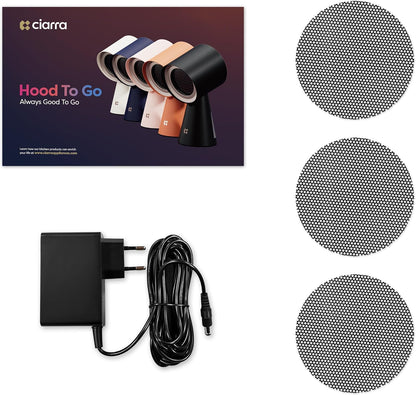 CBPHL01 Mini Hotte Asipirante - Hotte Portable - Aspiration De 120M³/H - Mode Recyclage Avec Filtre À Charbon - Multi-Filtration - 2 Vitesses - Bleu