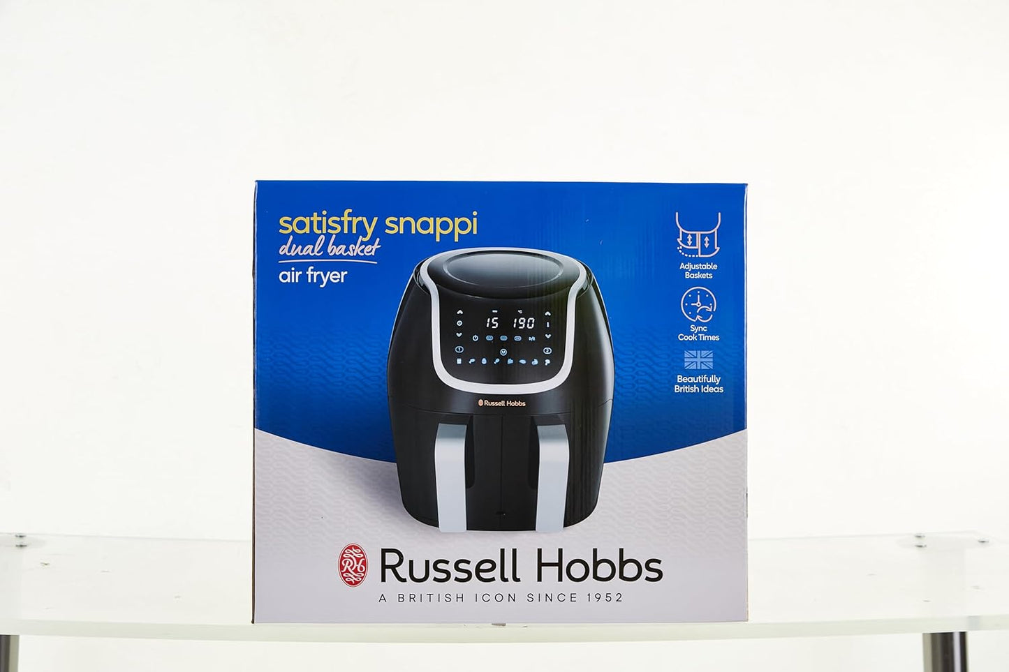 Air Fryer Double Tiroir [2 Paniers 4,25L Ou 8,5L Au Total ] Satisfry Snappi (8 En 1, Écran Tactile, Synchronisation Des Temps De Cuisson, Ajouts D'Aliments) Friteuse Sans Huile 27290-56