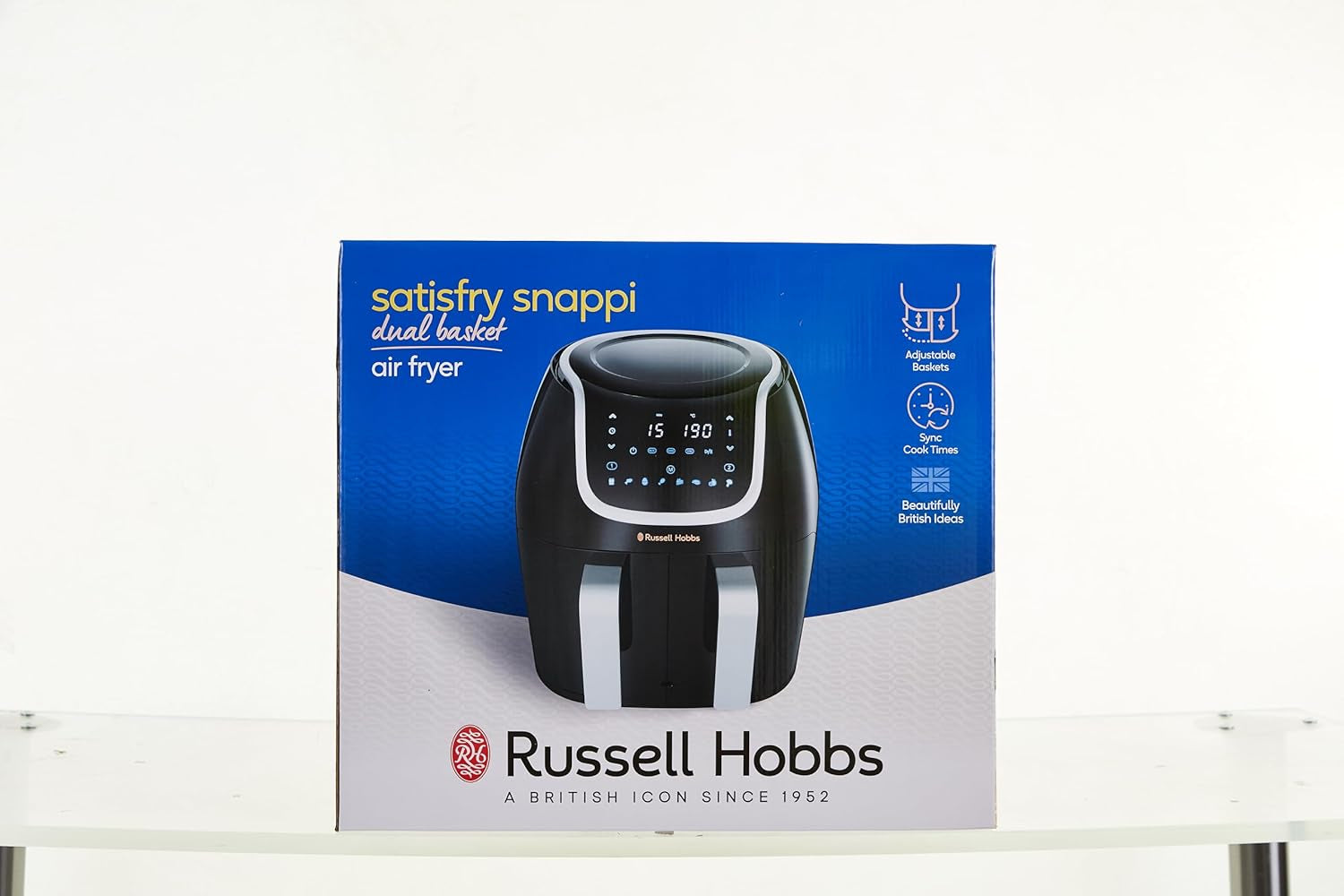 Air Fryer Double Tiroir [2 Paniers 4,25L Ou 8,5L Au Total ] Satisfry Snappi (8 En 1, Écran Tactile, Synchronisation Des Temps De Cuisson, Ajouts D'Aliments) Friteuse Sans Huile 27290-56