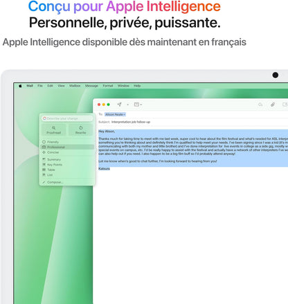 Imac Ordinateur De Bureau Tout-En-Un Avec Puce M4, CPU 8 Cœurs Et GPU 8 Cœurs : Conçu Pour  Intelligence, Écran Retina 24'', 16 Go De Mémoire Unifiée, 256 Go De Stockage SSD ; Vert