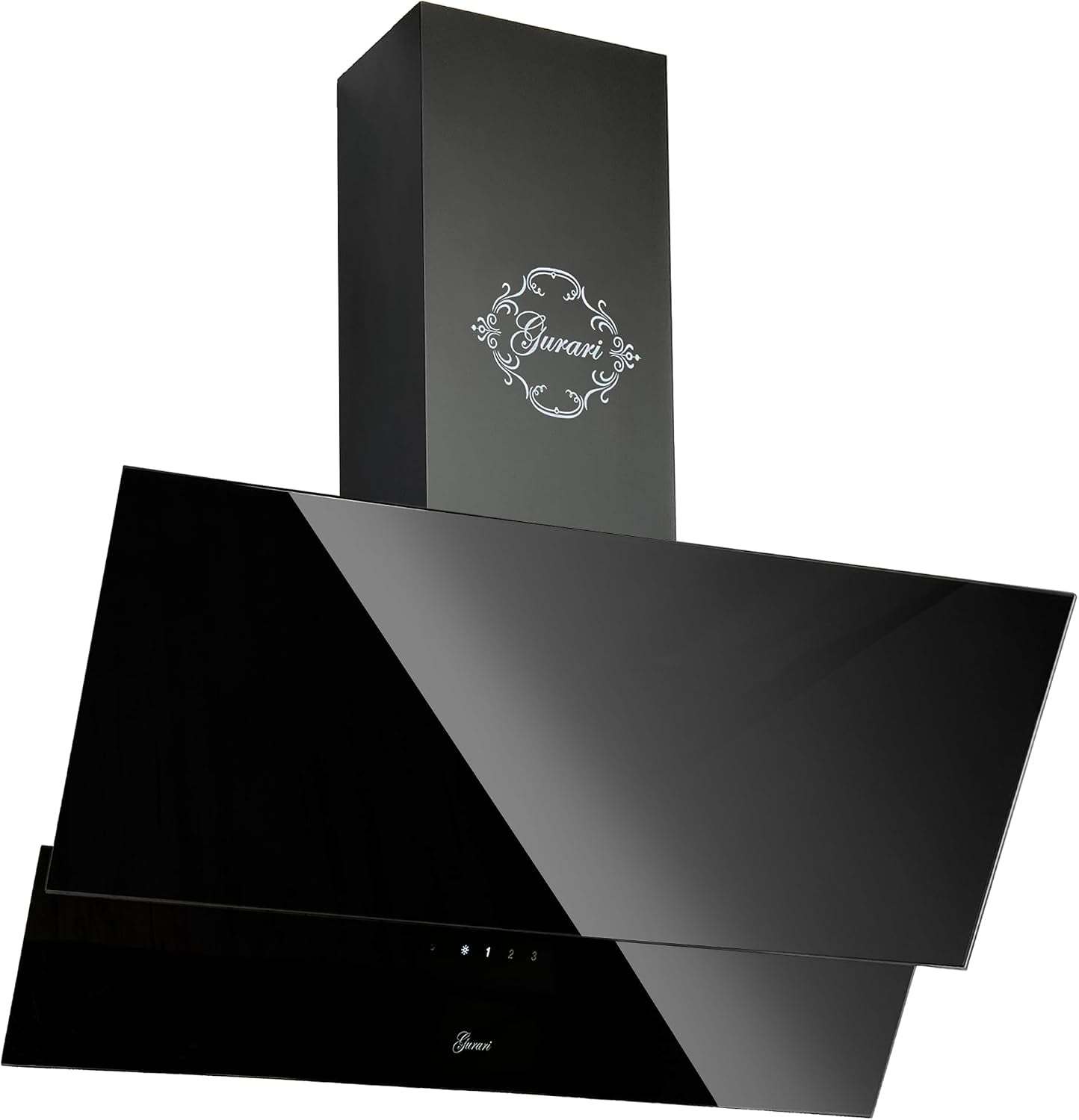 Hotte Murale 90 Cm  GCH D 268 9 Prime/Hotte Aspirante Noire Classe a 1000 M³/H Avec Télécommande/Hotte De Cuisine Avec Evacuation Ou Recyclage/Hotte Inclinée Avec Filtre À Charbon