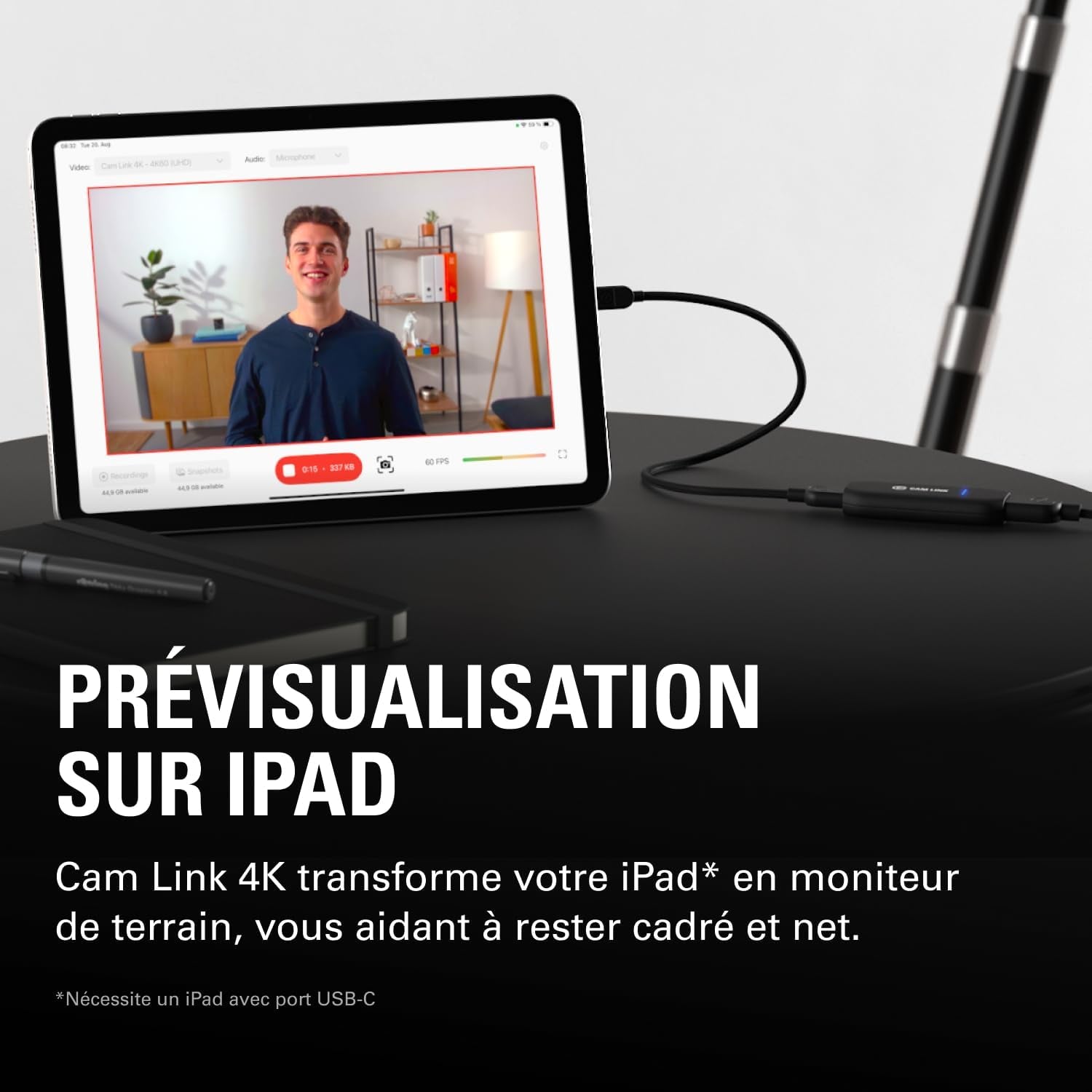 Cam Link 4K – Carte D'Acquisition Externe | Streaming Et Enregistrement 1080P60/4K30/4K60, Reflex/Caméscope, Visioconférence, OBS, Zoom, Teams, Pc/Mac