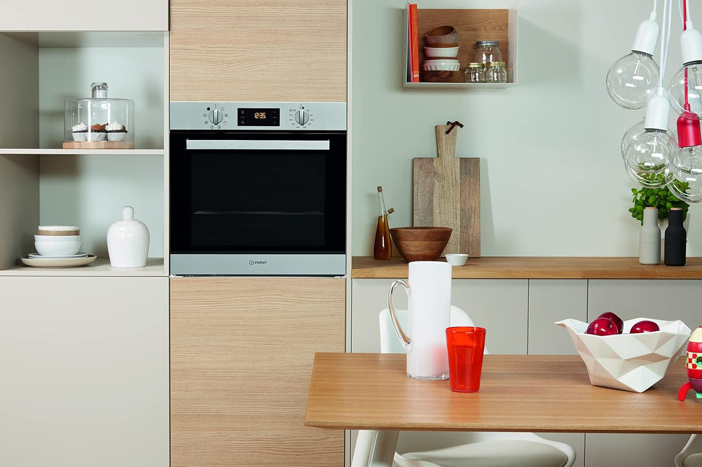 INDESIT Four Encastrable Pyrolyse IFW6540PIX, 66 Litres, 7 Modes De Cuisson