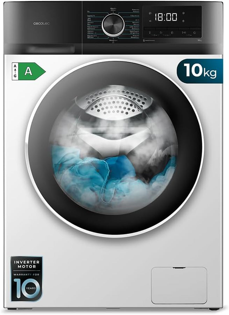 Lavadora Bolero Dresscode 10500 Inverter A. Lavadora De 10 Kg Blanca, 1400 Rpm, Motor Inverter Plus, Vapor, Clase A.