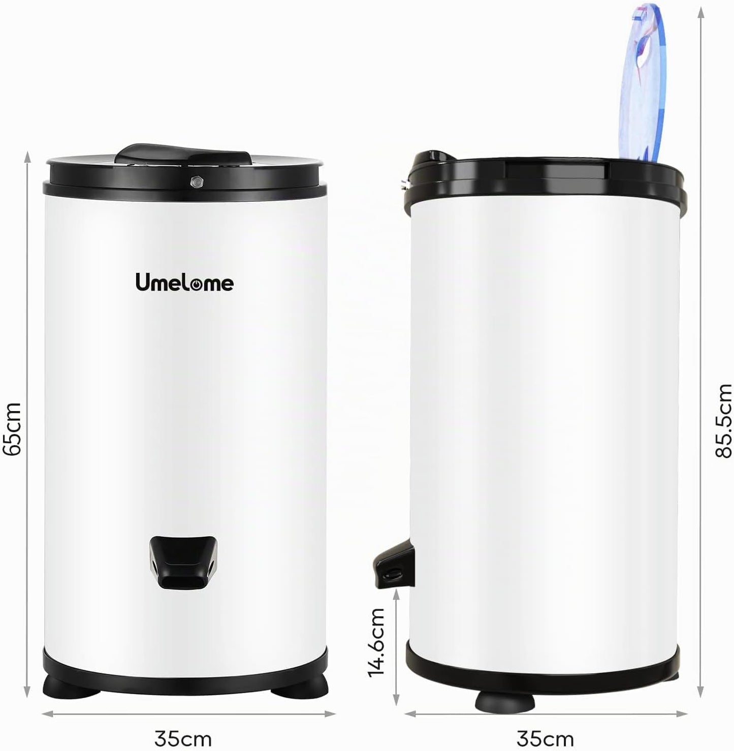 Essoreuse Grande Capacité 6 Kg Séchoir Rotatif 2800 Tr/Min Spin Dryer Énergétique Et Économie D'Énergie Blanc