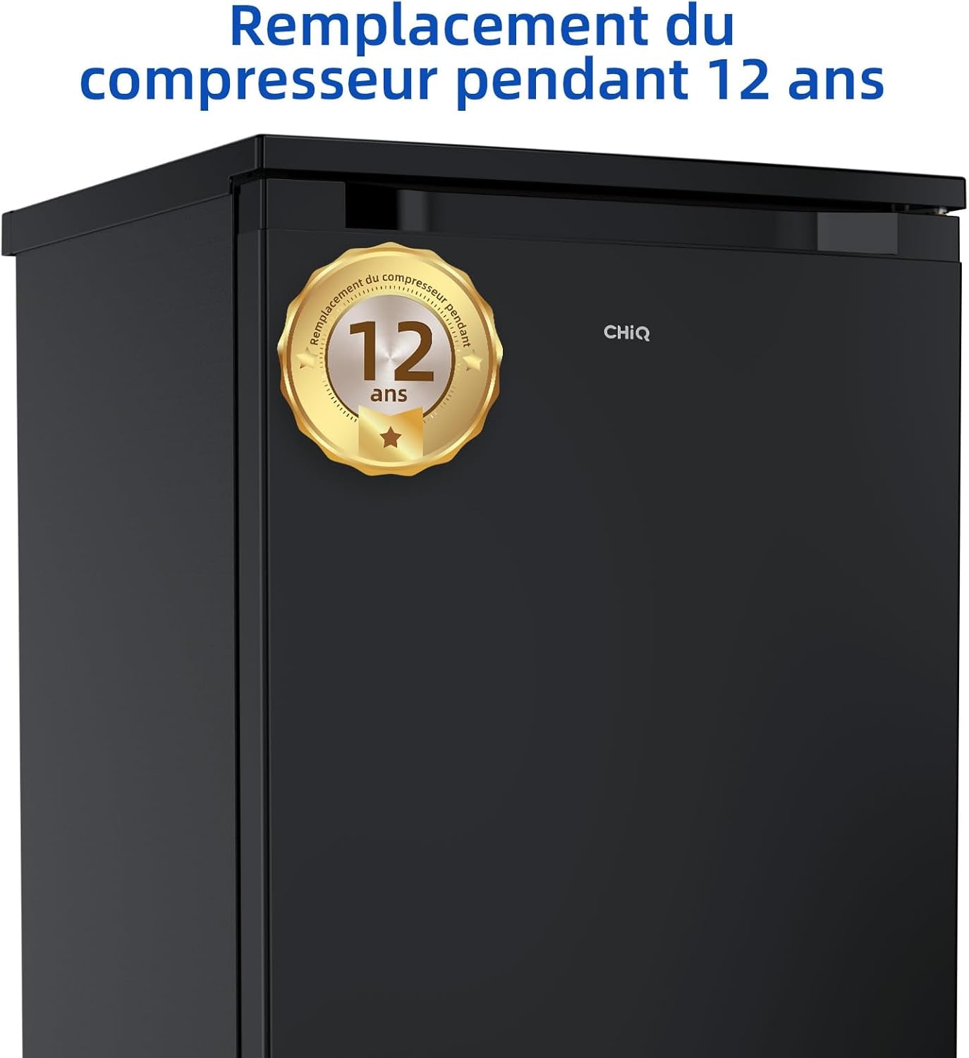 Réfrigérateur De 107 L, Hauteur : 831 Mm, Profondeur : 447 Mm, Encombrement : Seulement 0,22 ㎡, Vario Box, 7 Niveaux De Réglage De La Température, Silencieux, Noir, Garantie 12