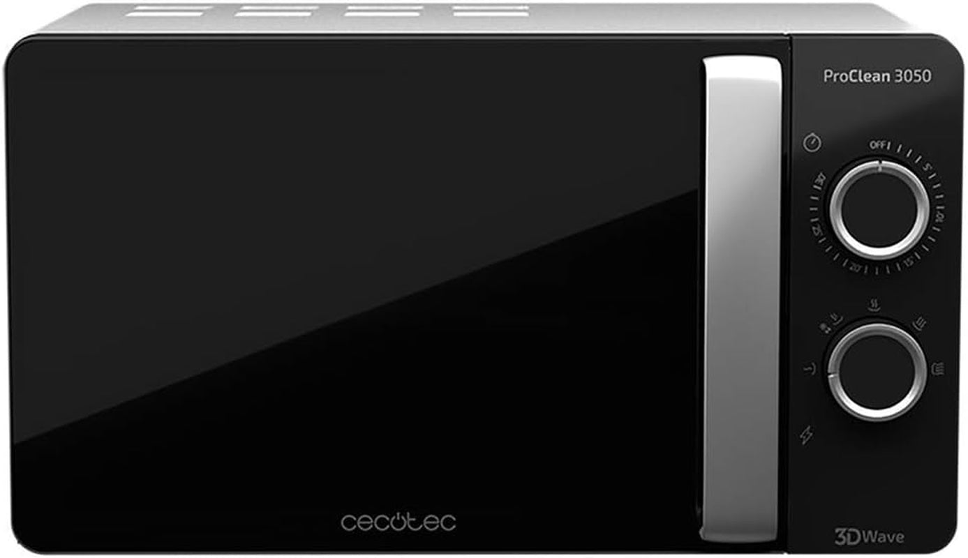 Micro-Ondes Proclean 3050. Capacité De 20 L, Revêtement Ready2Clean, 700 W De Puissance, 6 Niveaux De Fonctionnement, Minuterie 30 Minutes, Mode Décongeler, Finition Noir Et Argenté.