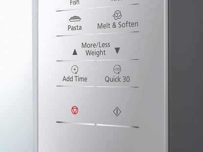 NN-ST45KWEPG Four À Micro-Ondes À Inverter Avec Plateau Tournant, 32 Litres, Acier Inoxydable, 1000 W, 21 Programmes Automatiques, 7 Niveaux De Puissance, Écran LCD, Menu Junior, Blanc