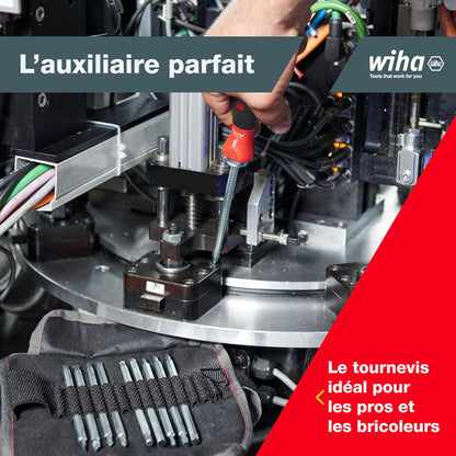 3591 Lot De 11 Tournevis À Fente/Cruciforme/Réversible | (03591) for Recessed Screws, Hex, Phillips, TORX, Slotted Incl. Roll-Up Pouch I Screwdriver Set