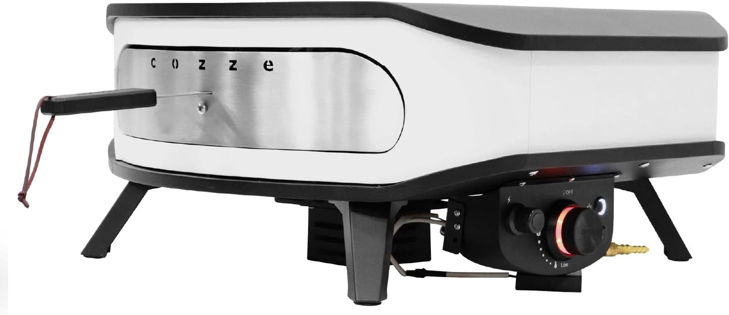 - Four À Pizza À Gaz Avec Pierre Rotative - Puissance 6.0 Kw, Cuisson Parfaite Des Pizzas Ø42.5 Cm, Thermomètre Intégré, Acier Galvanisé