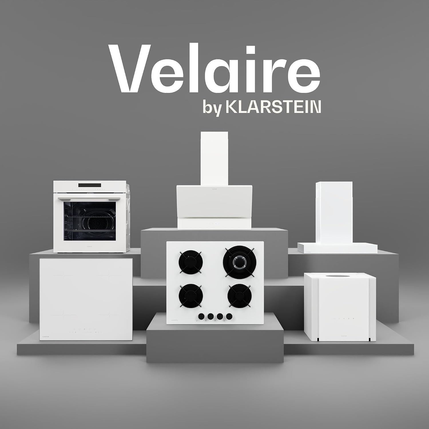 Klarstein Velaire Hotte Aspirante 90 Cm - Hotte Décorative, 820 M³/H, A++ Énergie, Commandes Tactiles, LED, Filtre Charbon, Silencieuse, 3 Vitesses + Boost, Hotte Cuisine Moderne, Blanc