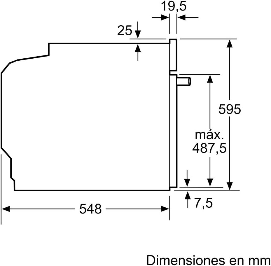 HB574AER0 Iq300 Four Multifonction Pyrolyse, 60 Cm, 3600 W, 10 Programmes Automatiques, Verrouillage De Sécurité, Noir Et Acier Inoxydable