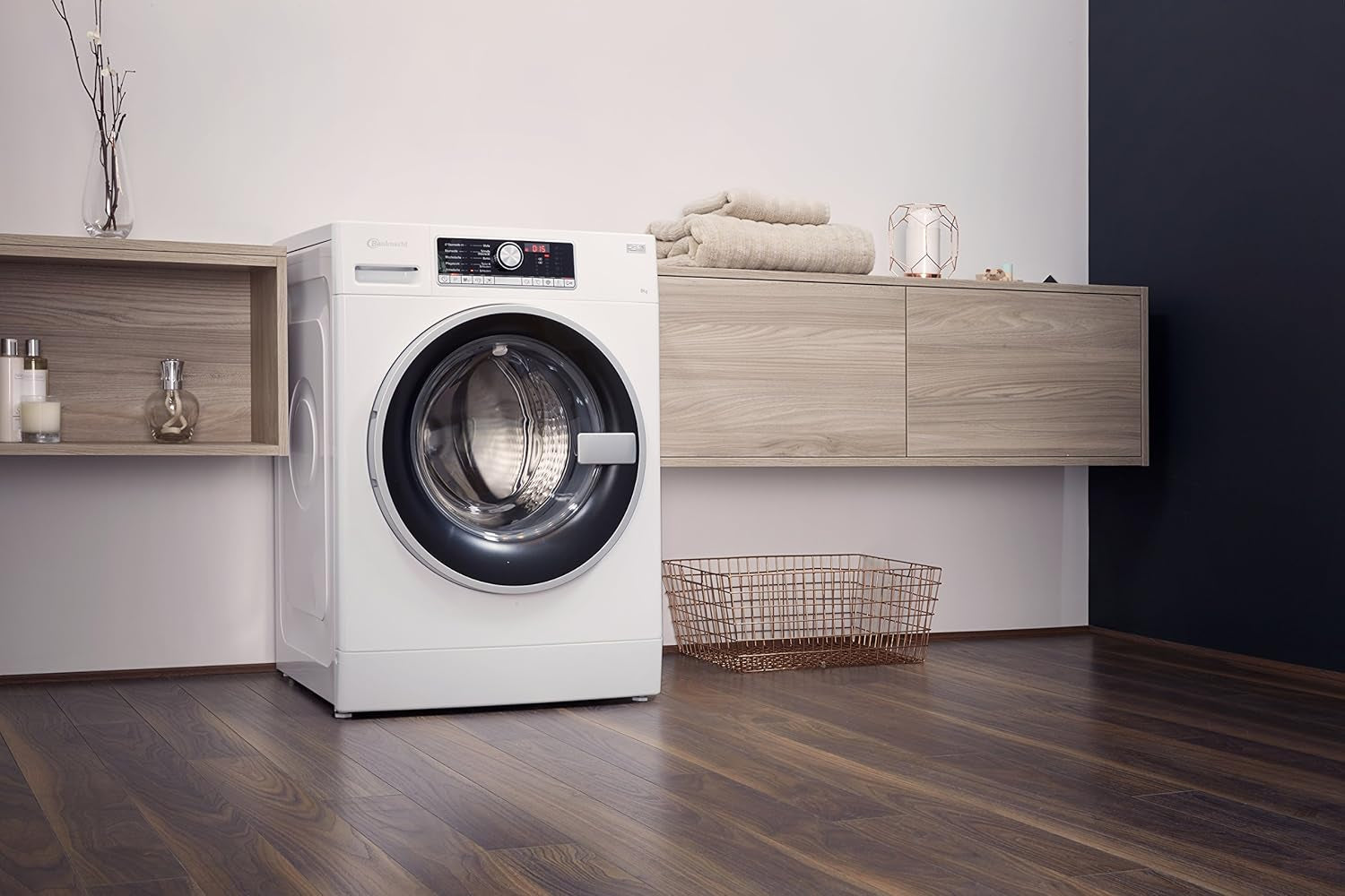 Bauknecht Wa Prime 854 Z Machine À Laver FL/A + + +/177 Kwh/An/1400 Tr/Min, 8 Kg/Ultra Silencieux Avec 48 Db/Zen Entraînement Direct/Blanc