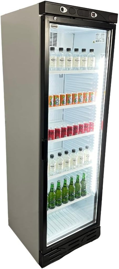 Armoire Réfrigérée Positive 1 Porte En Verre 382L - Plusieurs Couleurs -  - Noirr600A1 Portevitrée