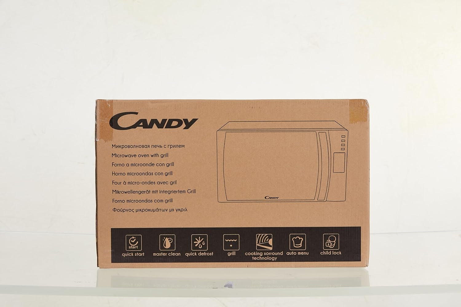 CMXG20DS Micro-Ondes, Puissant 700W + Puissance Grill 1000W, Capacité 20L, Ecran Numérique, Application Cook-In