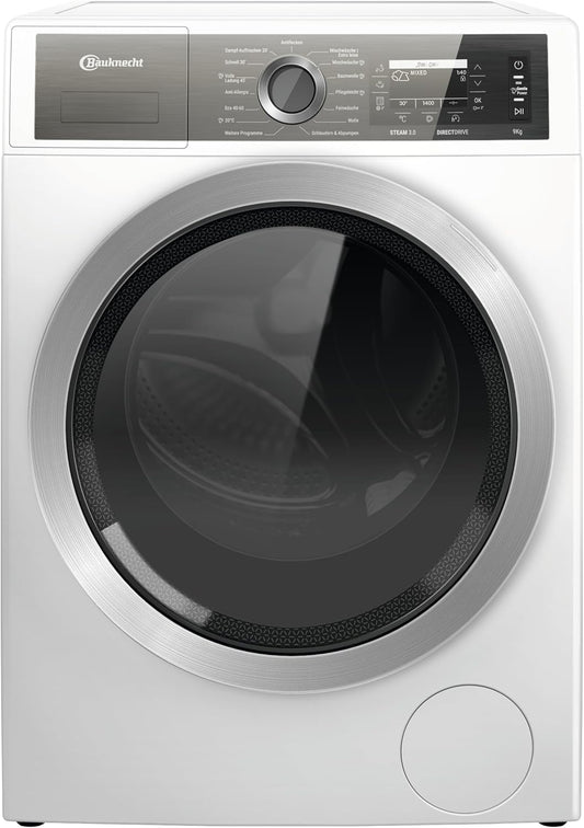 Bauknecht B7 99 Silence DE Machine À Laver À Chargement Frontal/A -30% / 9 Kg/Technologie Gentlepower/Option Hygiène Steam/Moteur Direct Drive/Départ Différé/Sécurité Enfant