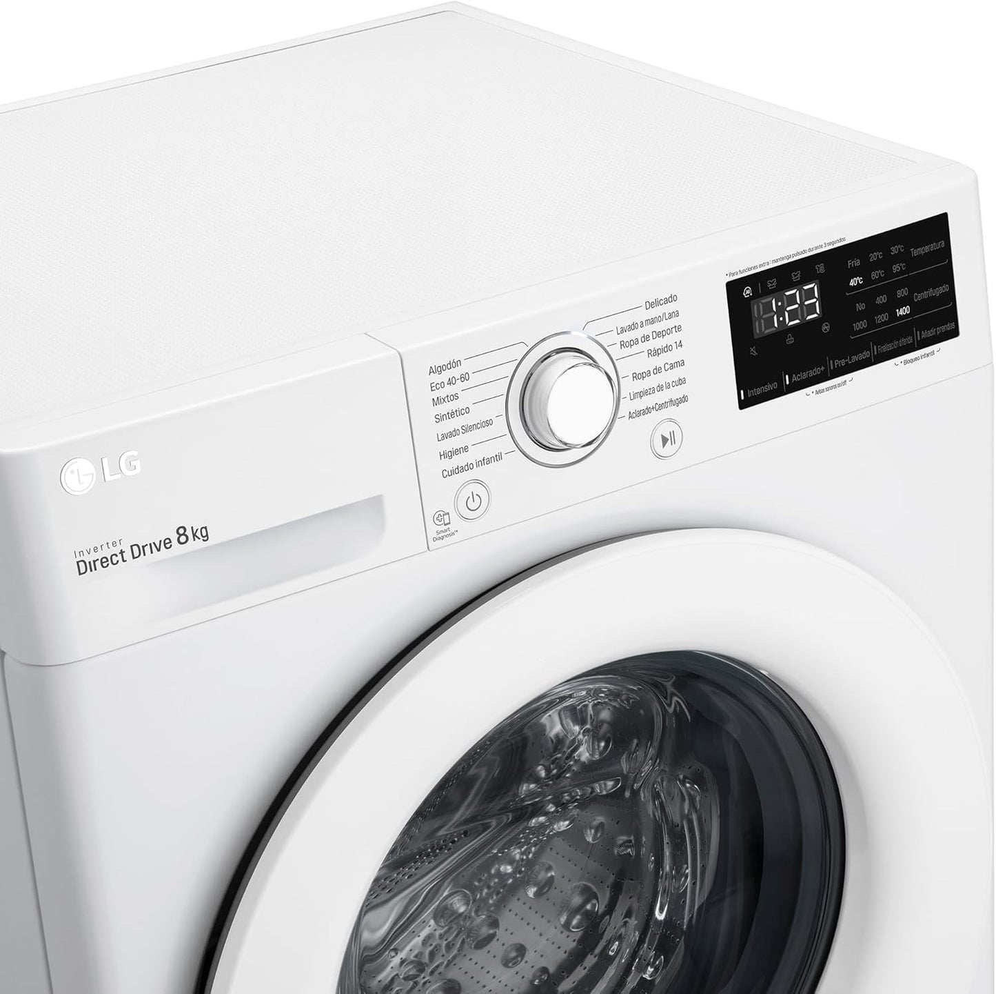 F4WV3008N3W Machine À Laver 8 Kg Charge Frontale 1400 Tr/Min, Intelligence Artificielle Blanc