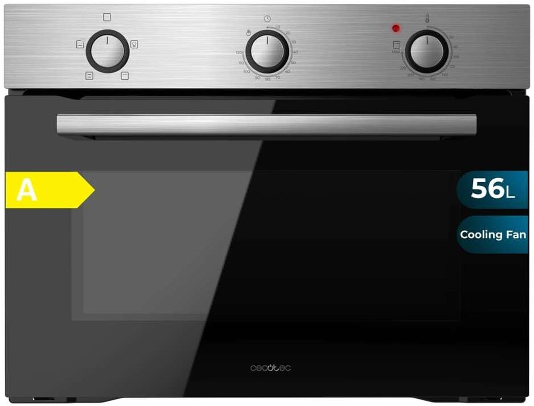 Four Encastrable 45 Cm Bolero Hexa C134500 Inox A. 2600W, Capacité De 56L, Faible Consommation, 4 Fonctions, Minuterie, Nettoyage À La Vapeur, Cuisson À La Vapeur