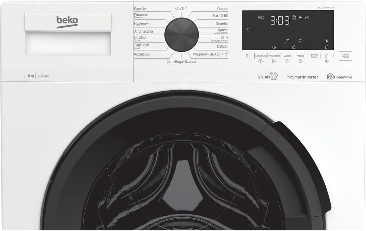 WUX81436AI Machine À Laver À Chargement Frontal 8 Kg 1400 G PROSMART Inverter Vapeur WIFI