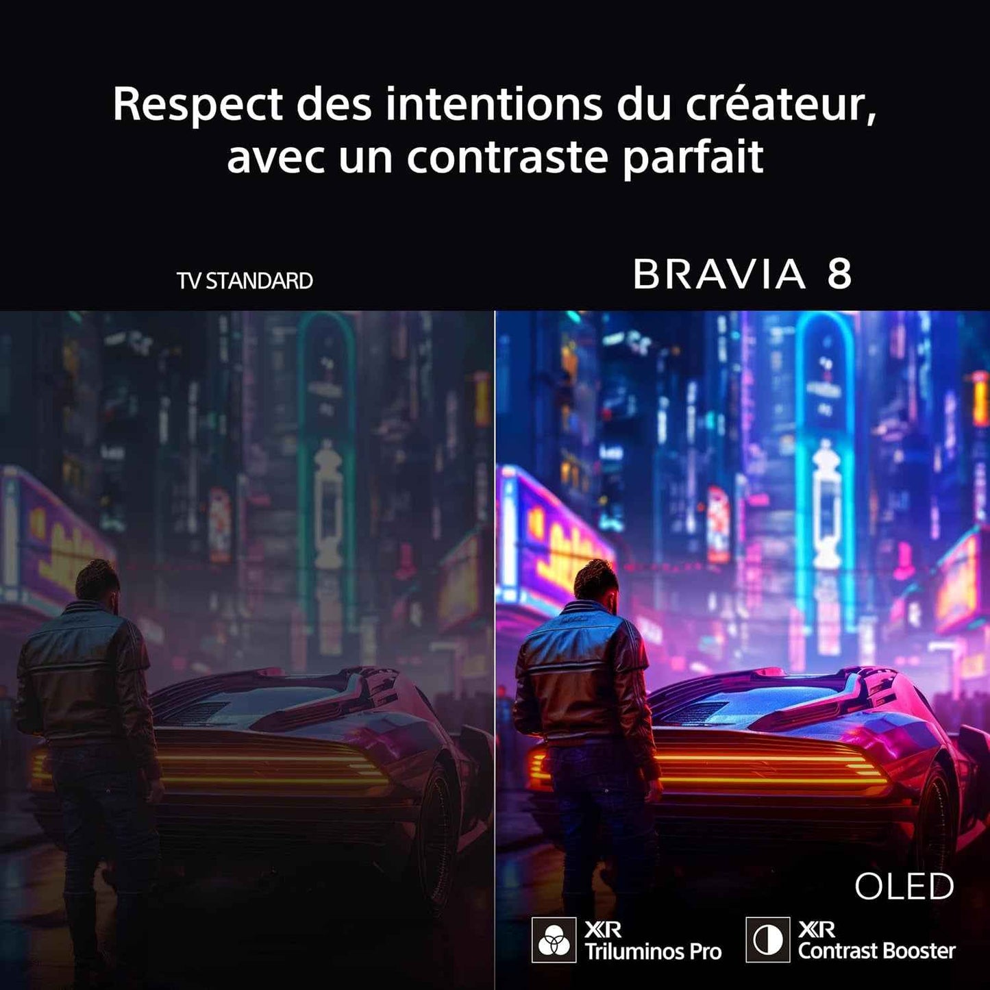 Sony BRAVIA 8 OLED 55 Pouces 4K HDR Google Smart TV |Fonctions Gaming Playstation 5, IMAX Enhanced, Dolby Vision Atmos, Chromecast, Apple Airplay, 120Hz K-55XR83