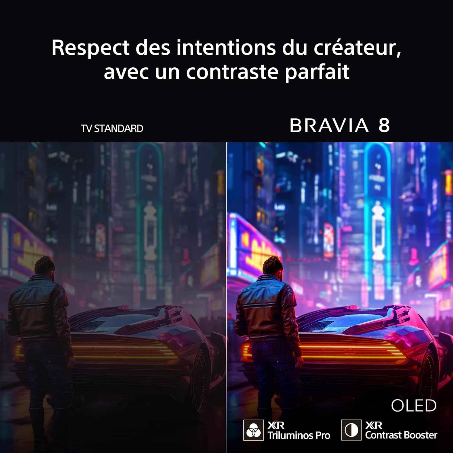 Sony BRAVIA 8 OLED 55 Pouces 4K HDR Google Smart TV |Fonctions Gaming Playstation 5, IMAX Enhanced, Dolby Vision Atmos, Chromecast, Apple Airplay, 120Hz K-55XR83
