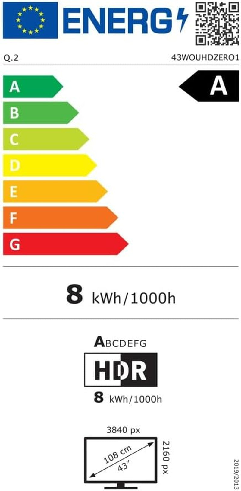 Téléviseur Intelligent 43" 4K UHD LED – Smart TV Avec Webos, HDR, Wi-Fi, Bluetooth.