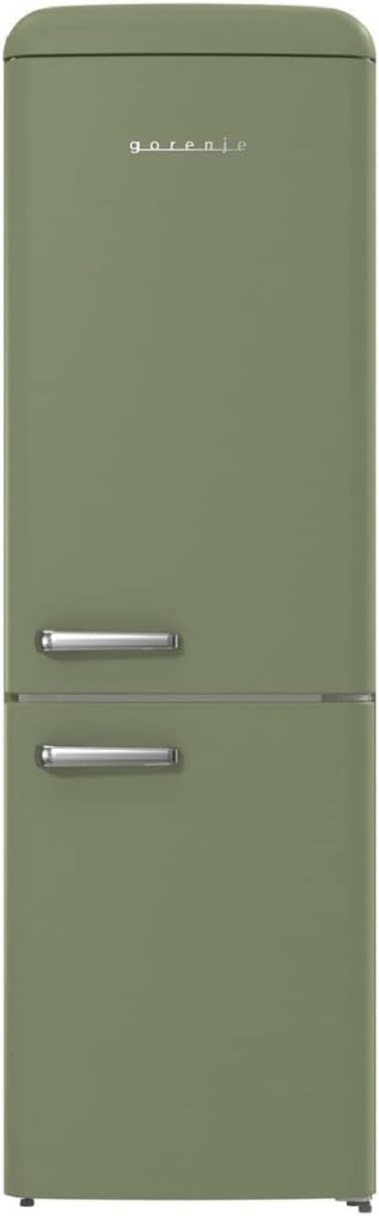 Retro Collection ONRK 619 DOL Retro - Réfrigérateur-Congélateur / 194Cm / Inverter Compresseur Nofrost Plus/Ionair/Crispzone/Réfrigérateur 204L/Congélateur 96L/EEK D/Olive